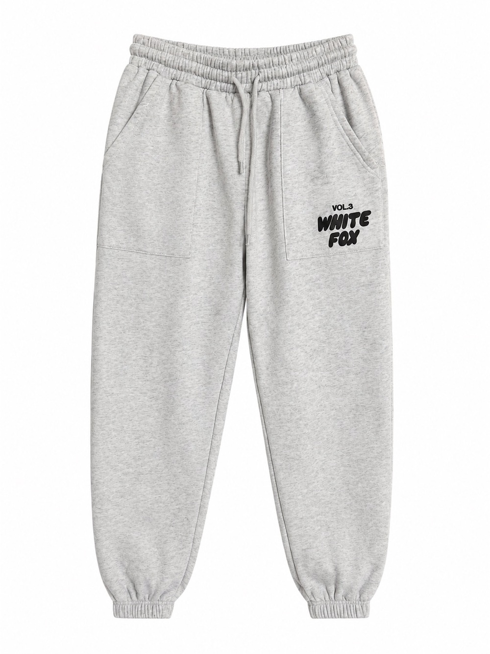 White Fox Women’s Gray Logo Jogger Sweatpants Small - Picture 1 of 3